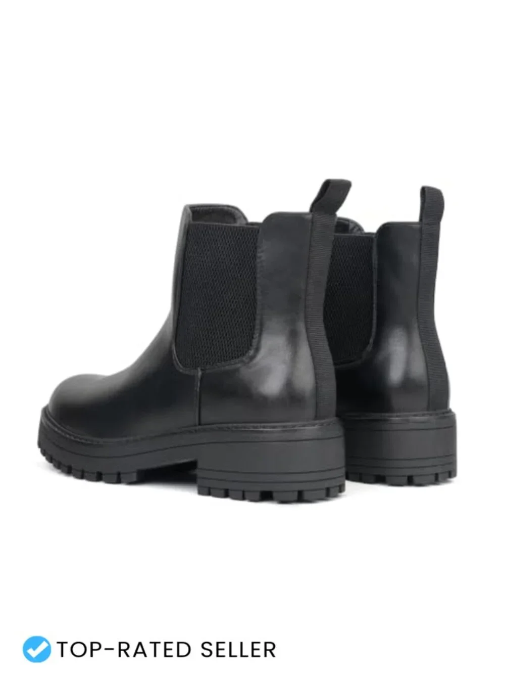 Women's Chelsea Ankle Boots Platform Chunky Heel Lug Sole Winter Slip-On